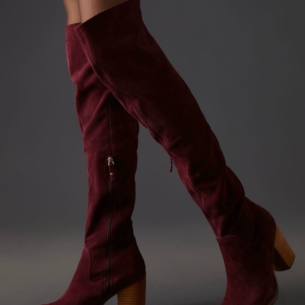 Free people over the knee suede boots Kelsi Dagger Brooklyn Logan